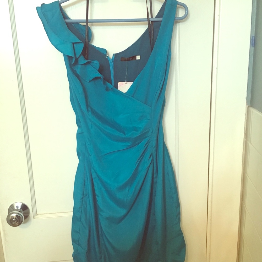 NWT Teal formal midi dress size medium-large